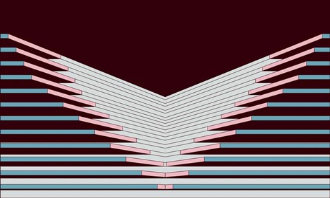 Framed Urban Wave Pink Print