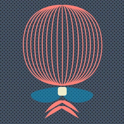 Framed Rocket Balloon Print