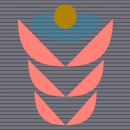 Framed Pinky Leafy Print