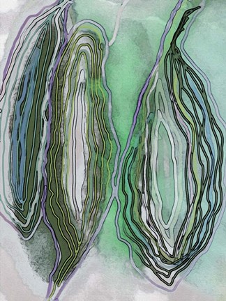 Framed Aquamarine Trio Print