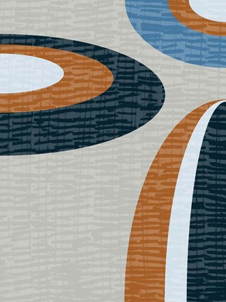 Framed Steel Blue 3 Print