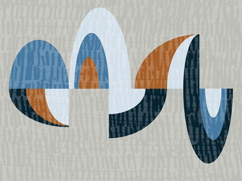 Framed Steel Blue 4 Print