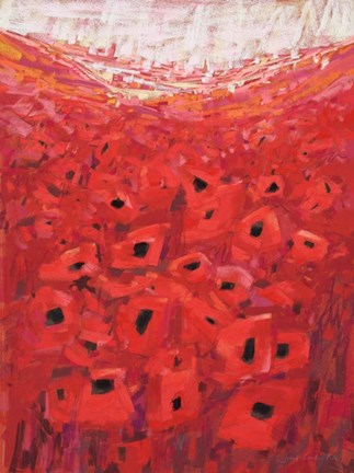 Framed Spanish Poppies II Print