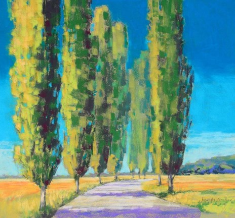 Framed Poplars Normandy II Print