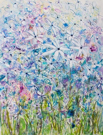 Framed Blue Flower Series 1 Print