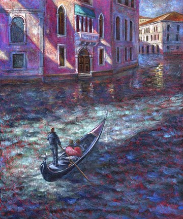 Framed Sunlight On Venice Walls Print