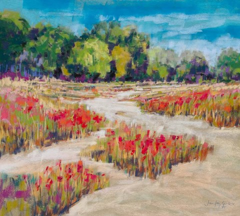 Framed Poppy Path III Print