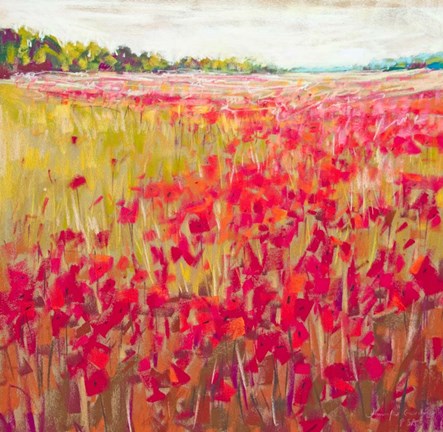 Framed Poppies and Trees VII Print