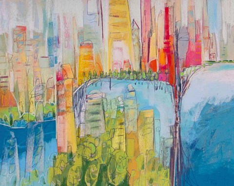 Framed City 15 Print