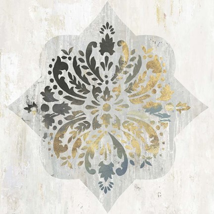 Framed Blue Medallion Print