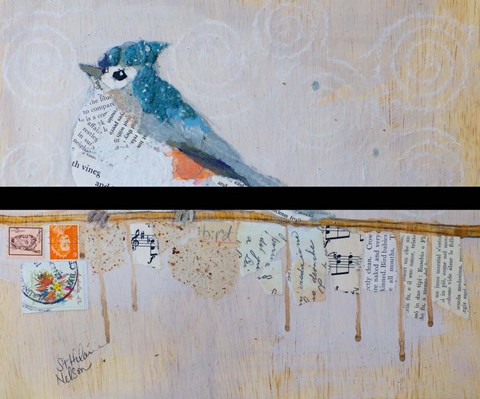 Framed Winter Tufted Titmouse Print