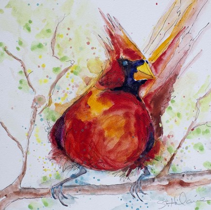 Framed Red Rocket Print