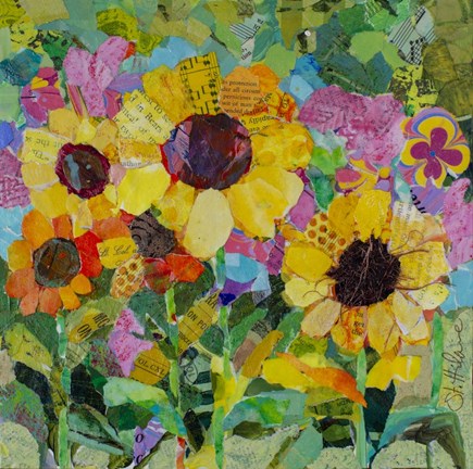 Framed Fields of Italy Gold Print