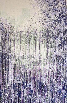 Framed Winter in Violet, Sage and White Print