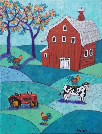 Framed Big Red Print