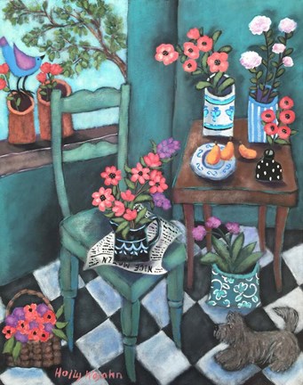 Framed Flowery Corner Print