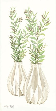 Framed Geometric Vase III Print