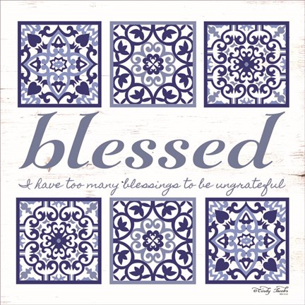 Framed Blessed Tile Print