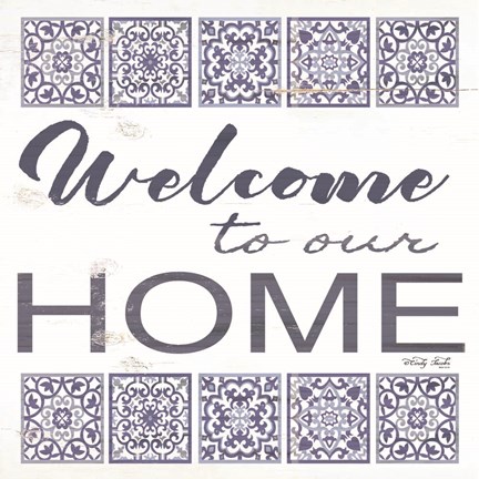Framed Welcome to Our Home Tile Print