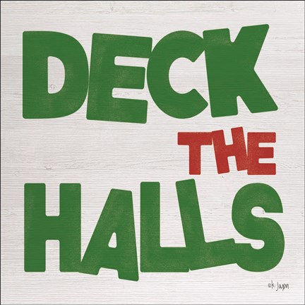 Framed JAXN136 - Deck the Halls Print