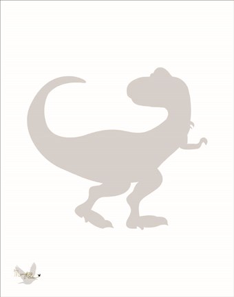 Framed Dinosaur Boy 3 Print
