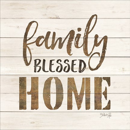 Framed Family Blessed Home Print