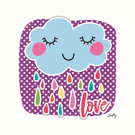 Framed Love Cloud Print