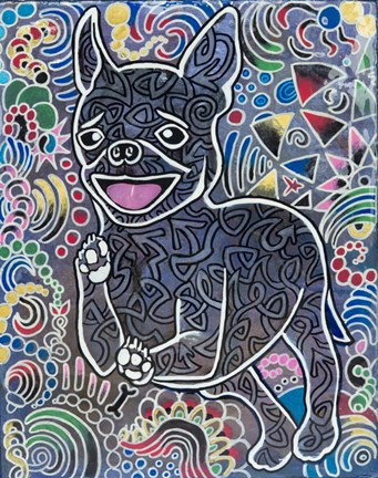 Framed Happy Perrito Print