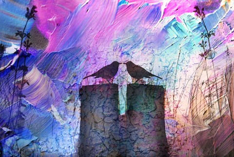 Framed Lovebirds B Print