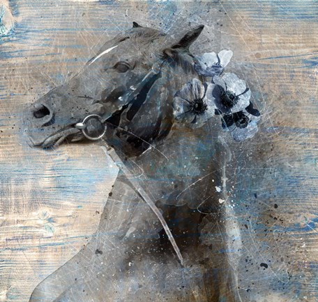 Framed Blue Horse Print