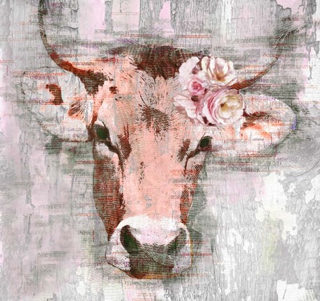 Framed La Vache B Print