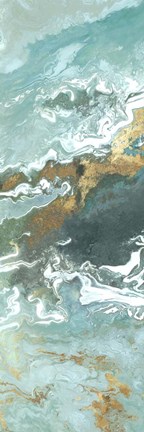 Framed Green Marble I Print