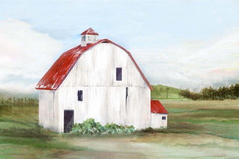 Framed Red Barn I Print