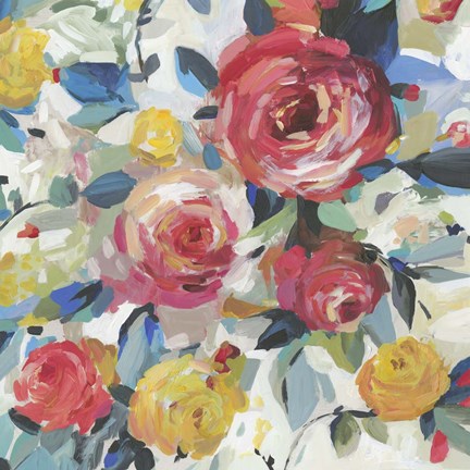 Framed Red Roses Print