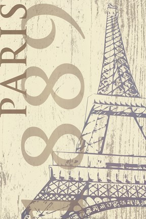 Framed SS - Paris 1889 In Beige Print