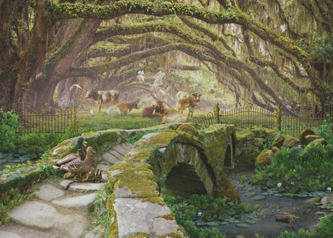 Framed Under His Wings Print