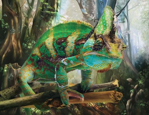 Framed Grumpy Green Print