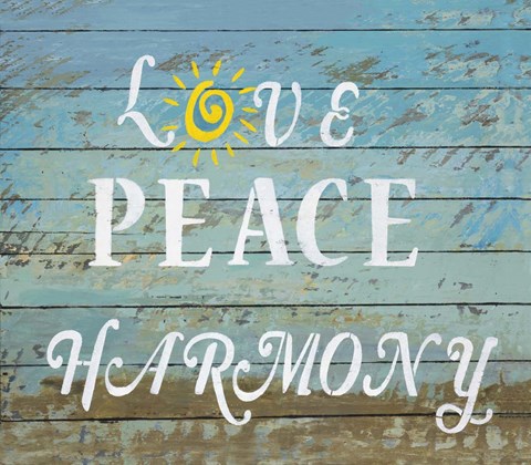 Framed Love Peace Harmony Print