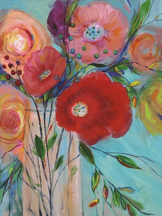 Framed Jubilant Bouquet II Print