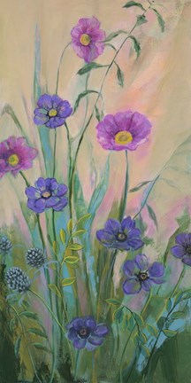 Framed Ultra Violet Petals I Print