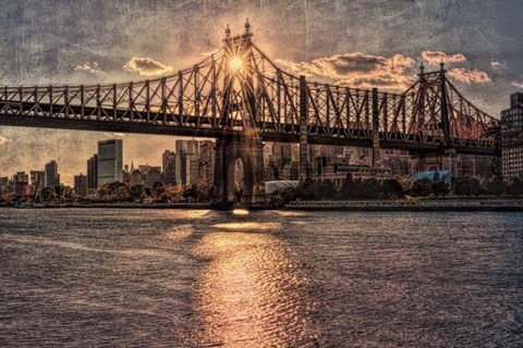 Framed Sunset Behind Queensboro C Print