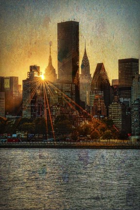 Framed Mid-Manhattan Sunset C Print