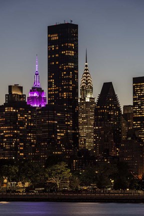 Framed Mid-Manhattan Twilight B Print