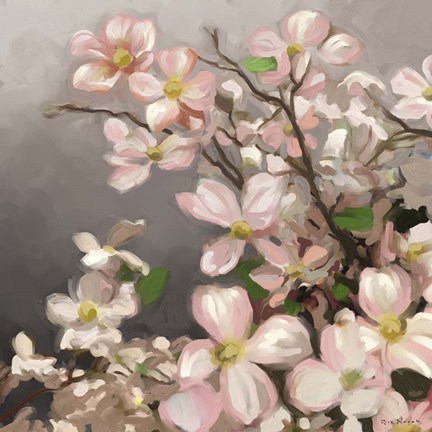 Framed Bud White 1 Print