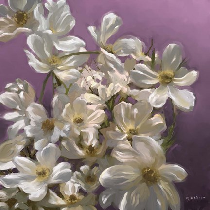 Framed Bud White 3 Print