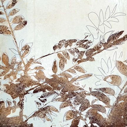 Framed Leaves 1 Print