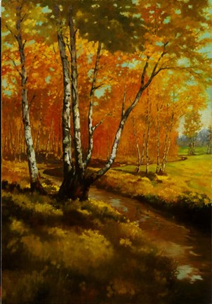 Framed Woodland Stream I Print