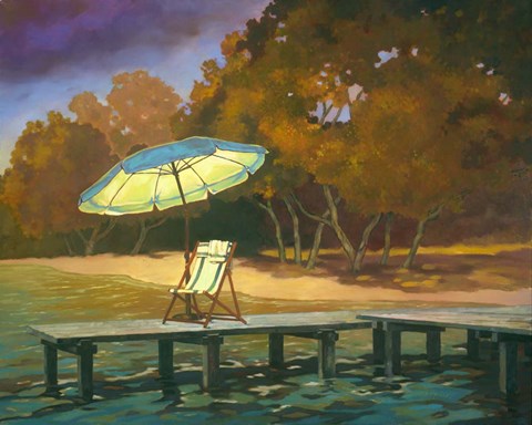 Framed Evening Swim I Print