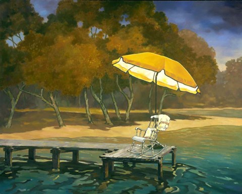 Framed Evening Swim II Print