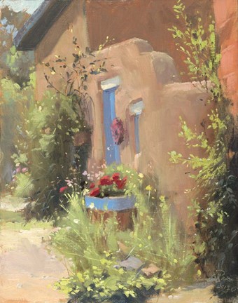 Framed Blue Violet Door Print